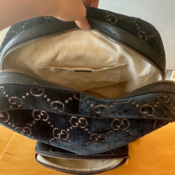 Gucci velvet backpack
